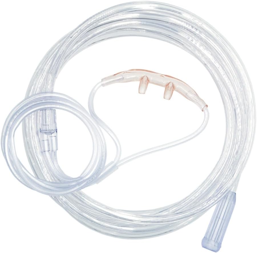 Oxygen Nasal Cannula – Curved Prongs with 1.8m Tubing (Adult Size)