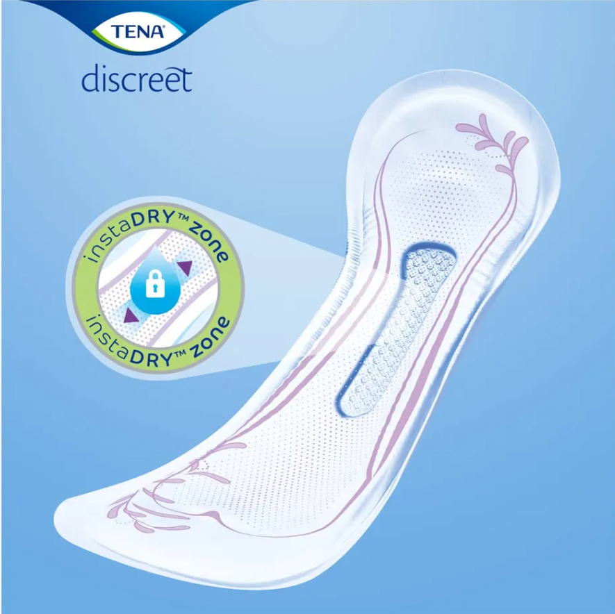 TENA Lady Extra Discreet Pack of 10 | Slim Bladder Leak Protection Pads