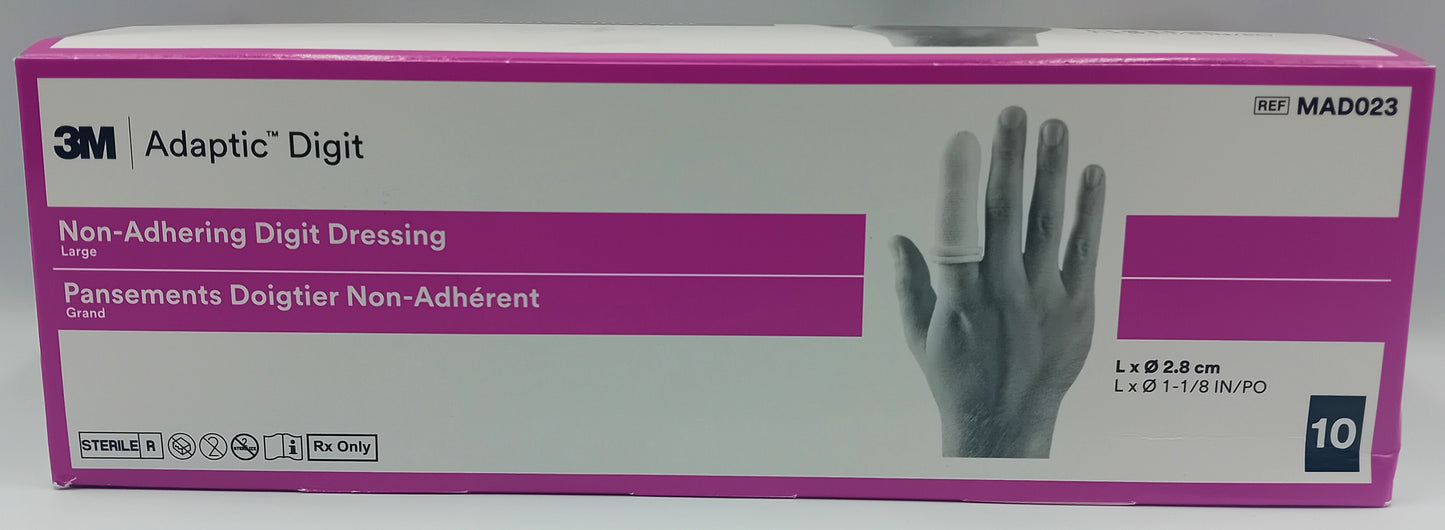 Adaptic Touch Sterile Digit Dressings - Pack of 10 | Silicone Non-Adherent Wound