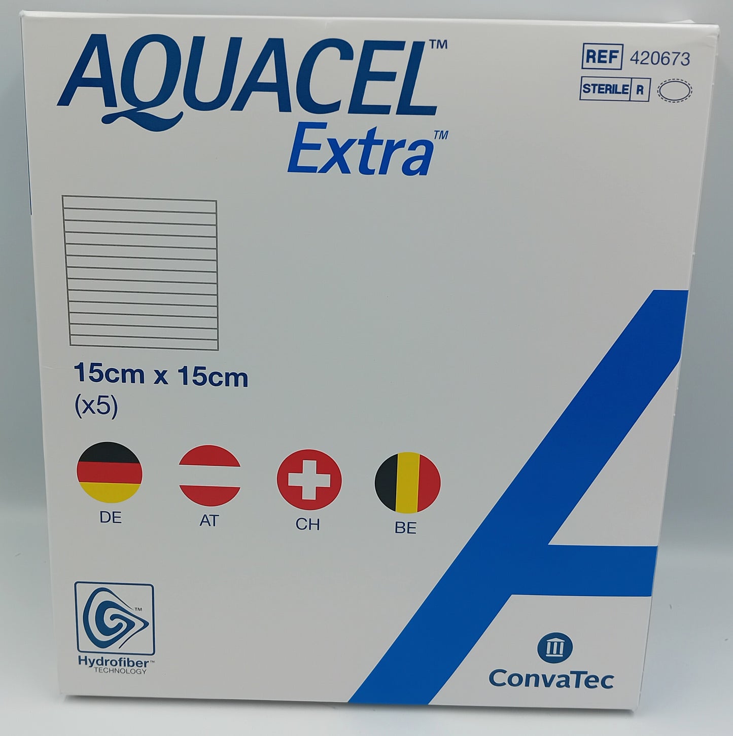 Aquacel Extra Hydrofiber Wound Dressing 15cm x 15cm – Box of 5