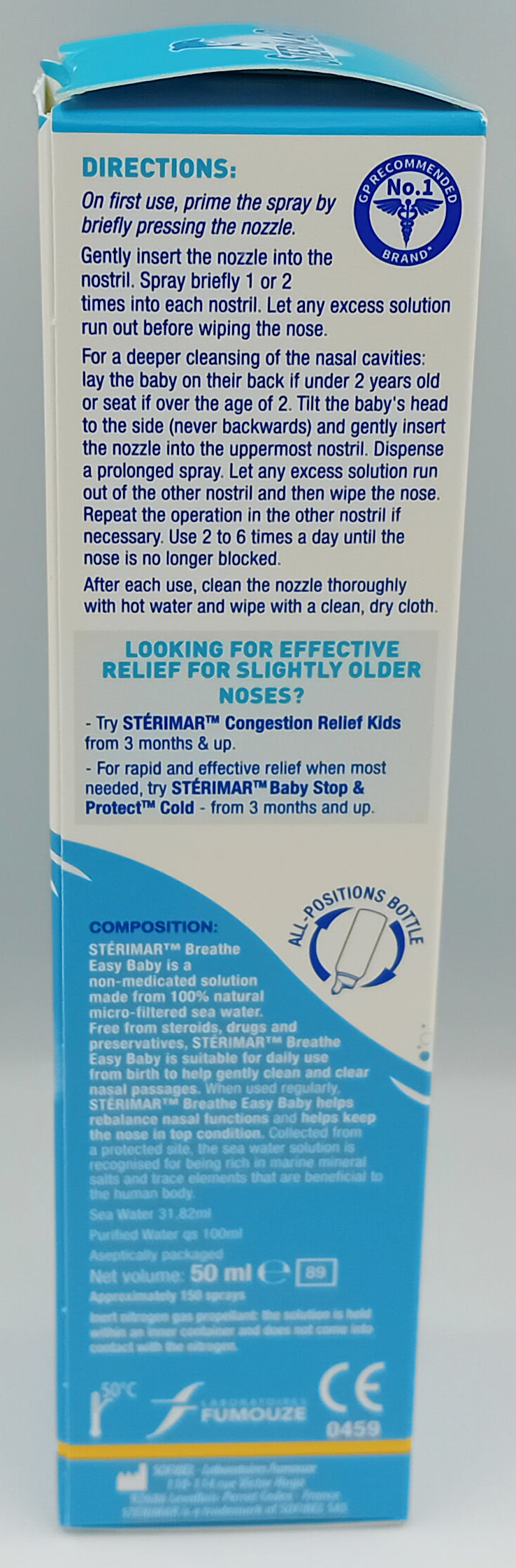 Sterimar Baby Breathe Easy Nasal Spray 50ml – Gentle Relief for Blocked Noses