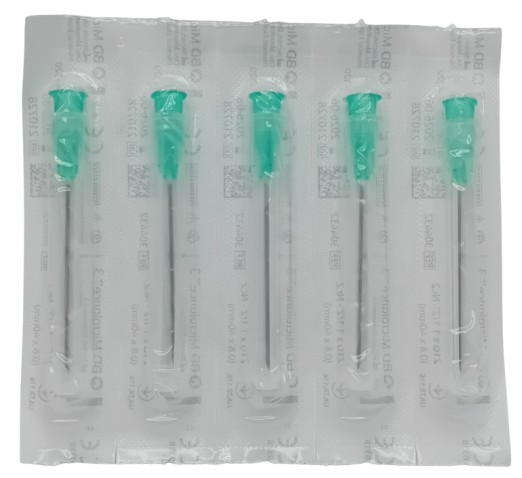 20-Pack – BD 2ml Syringes with 23G Blue & 21G Green Microlances + Swabs (Sterile)