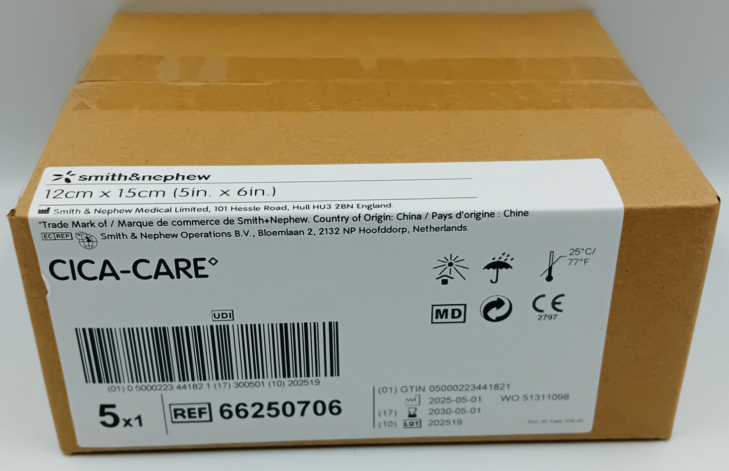 Cica-Care Silicone Gel Sheet 12cm x 15cm – Box of 5 (Case)