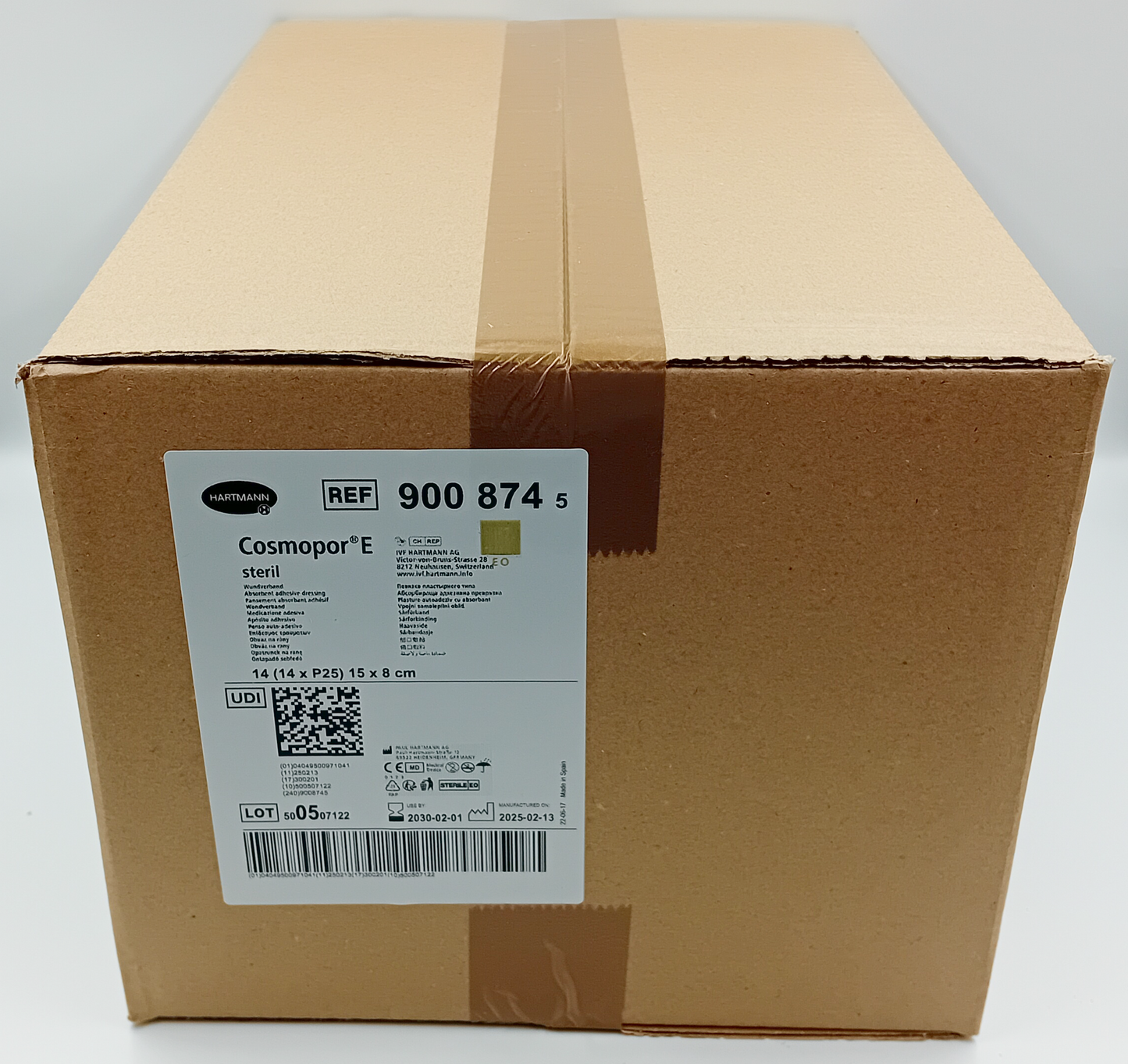 Cosmopor E Adhesive Sterile Wound Dressings 15cm x 8cm – Box of 25 (Case of 14 Boxes / 350 Dressings)