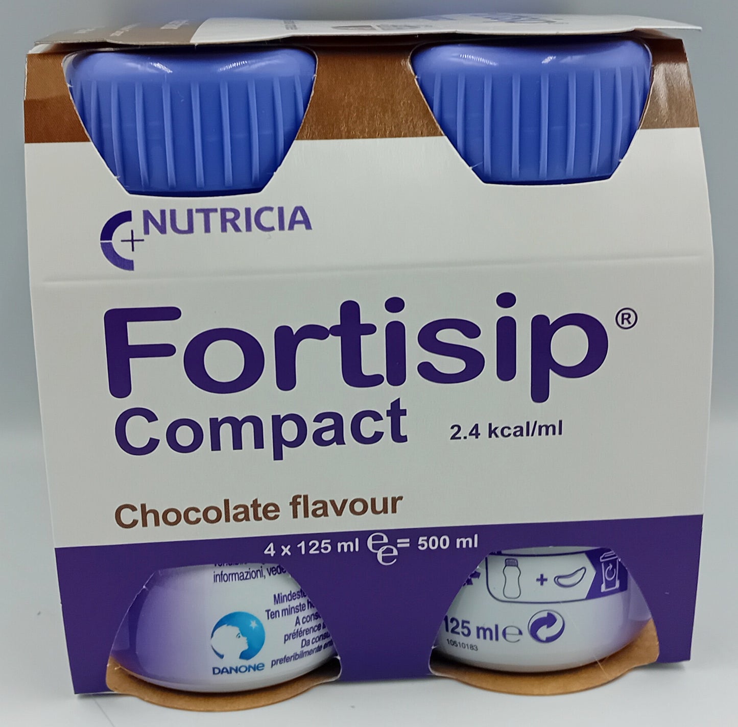 Fortisip Compact – Chocolate Flavour – 125ml Bottles – Case of 24