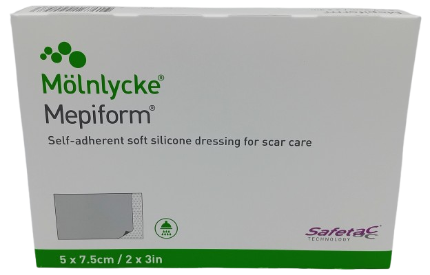 Mepiform Self-Adherent Soft Silicone Dressings – Box of 5