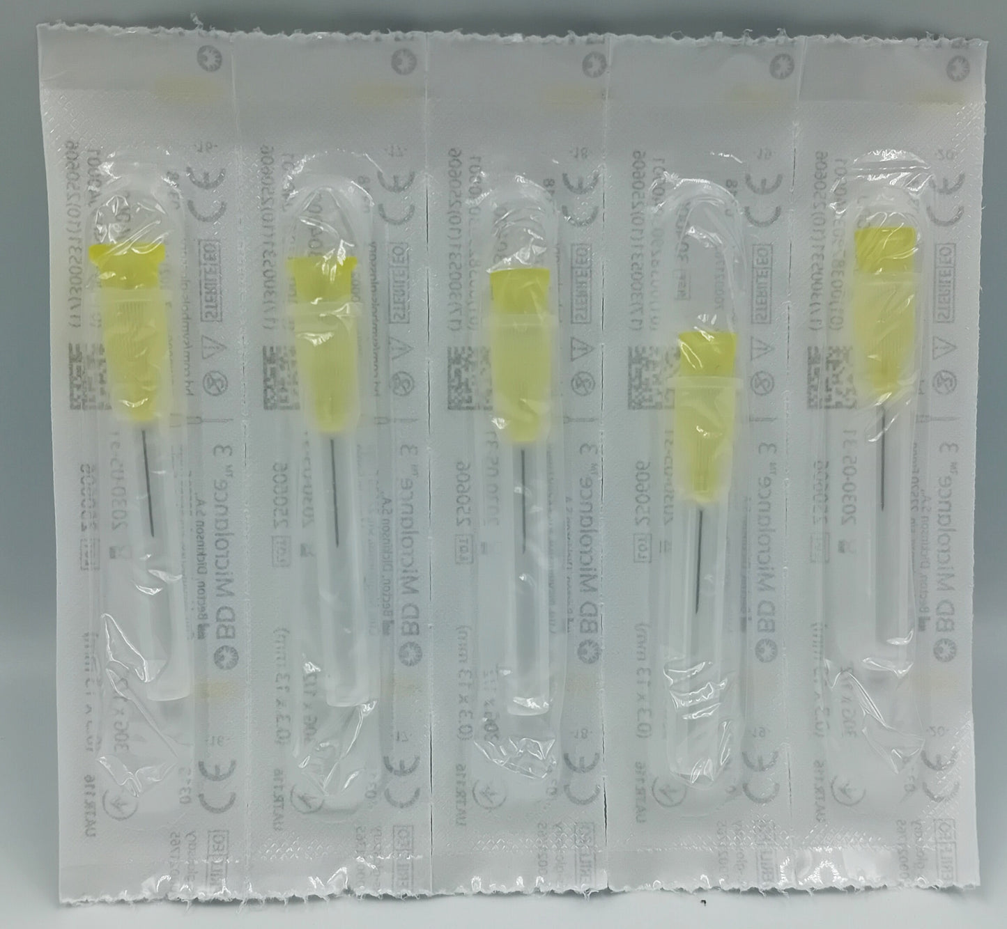 BD Microlance Needles – 30G x ½" (0.3mm x 13mm) – Yellow – Box of 100
