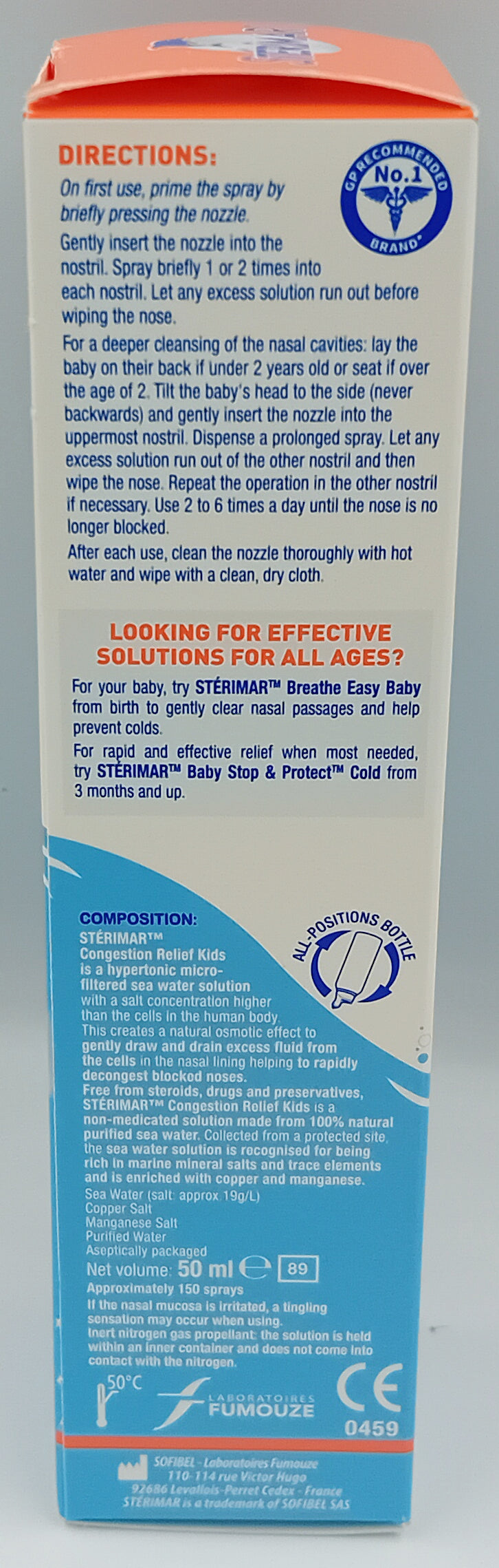 Sterimar Kids Congestion Relief Nasal Spray 50ml – Fast & Natural Blocked Nose Relief