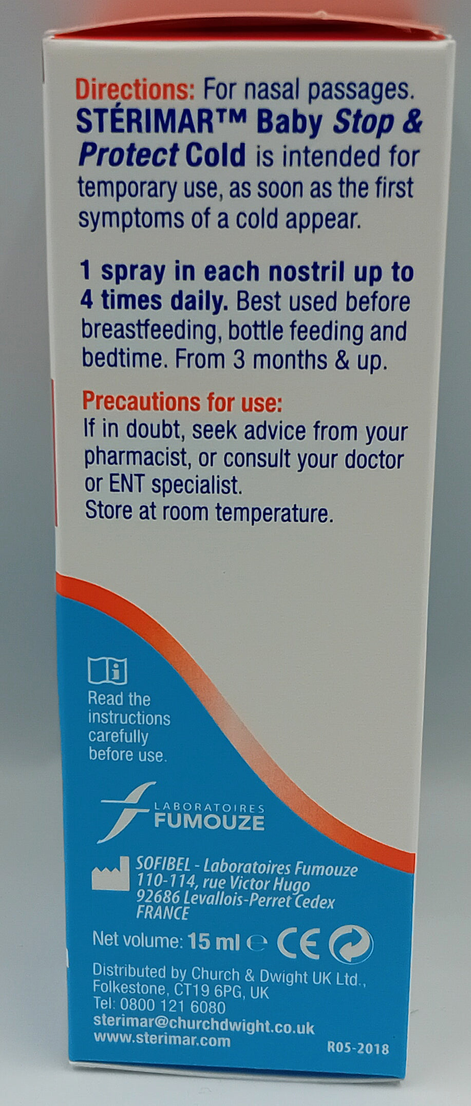 Sterimar Stop & Protect Cold & Sinus Relief Baby Nasal Spray 15ml – Gentle Congestion Relief