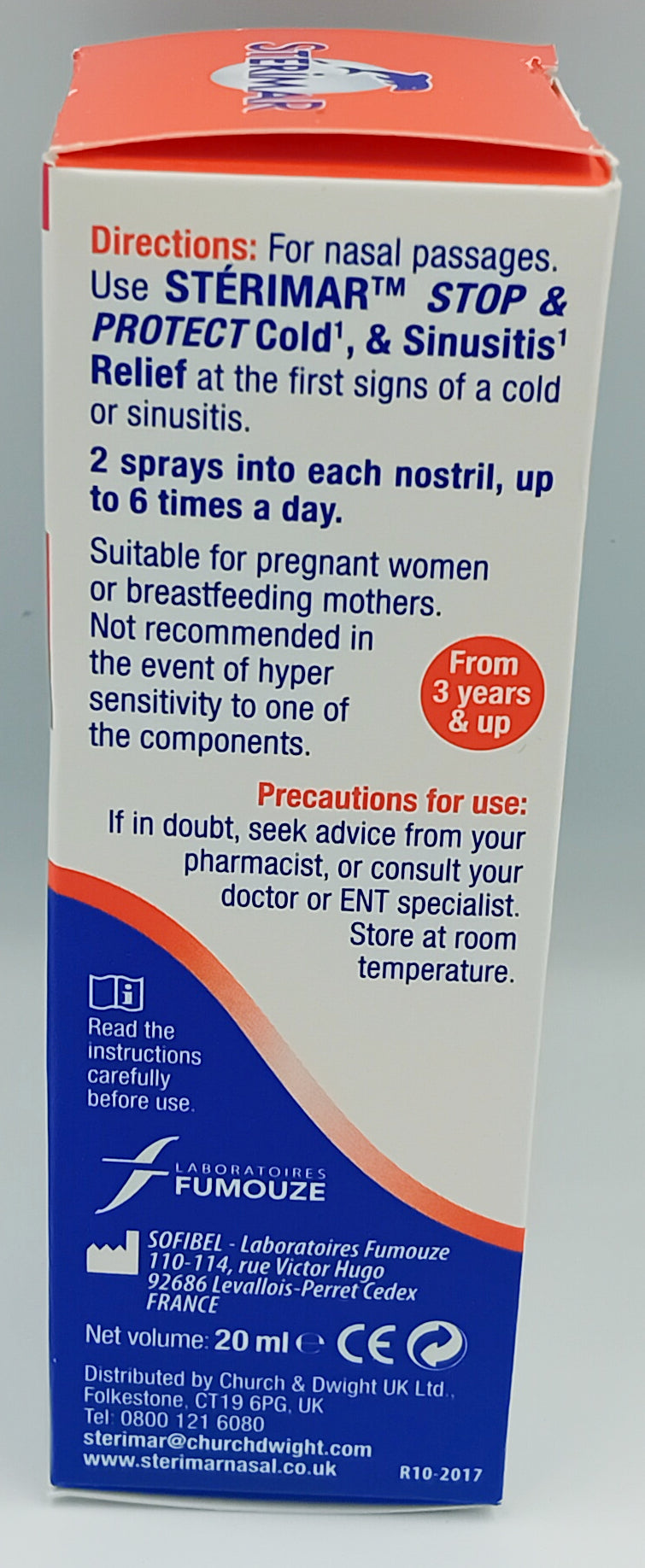 Sterimar Stop & Protect Cold & Sinus Relief Nasal Spray 20ml – Fast Congestion Relief