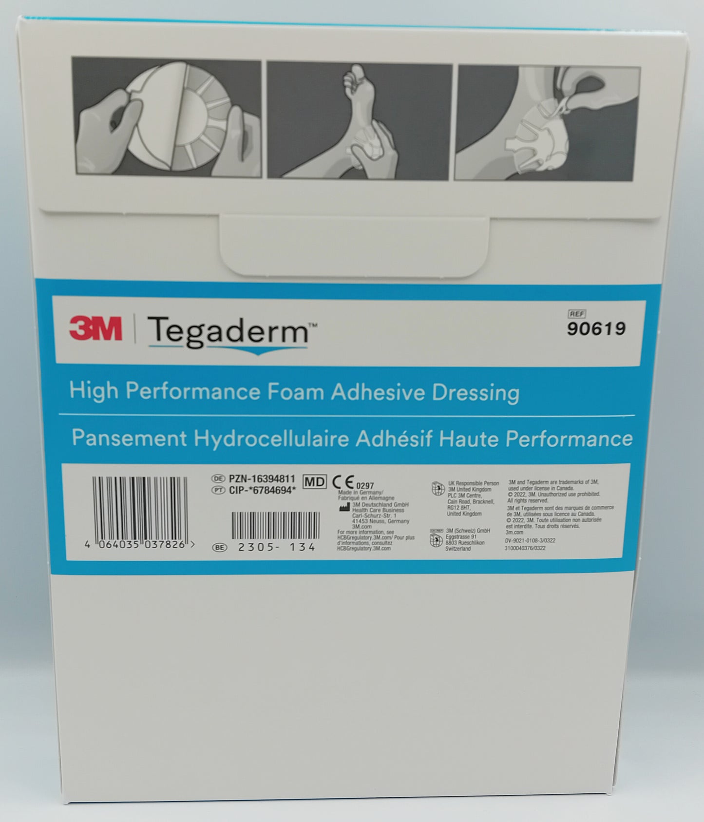Tegaderm Foam Dressing Oval 13.9cm x 13.9cm Box of 5