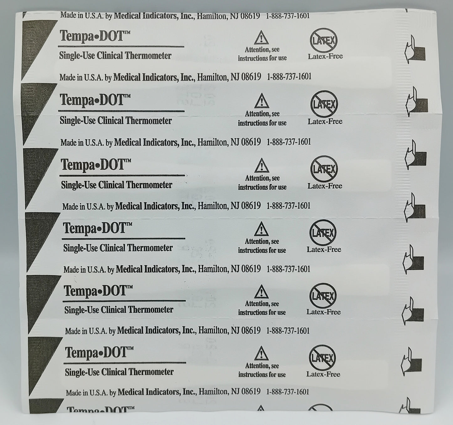 TempaDOT Single-Use Disposable Thermometers – Box of 100