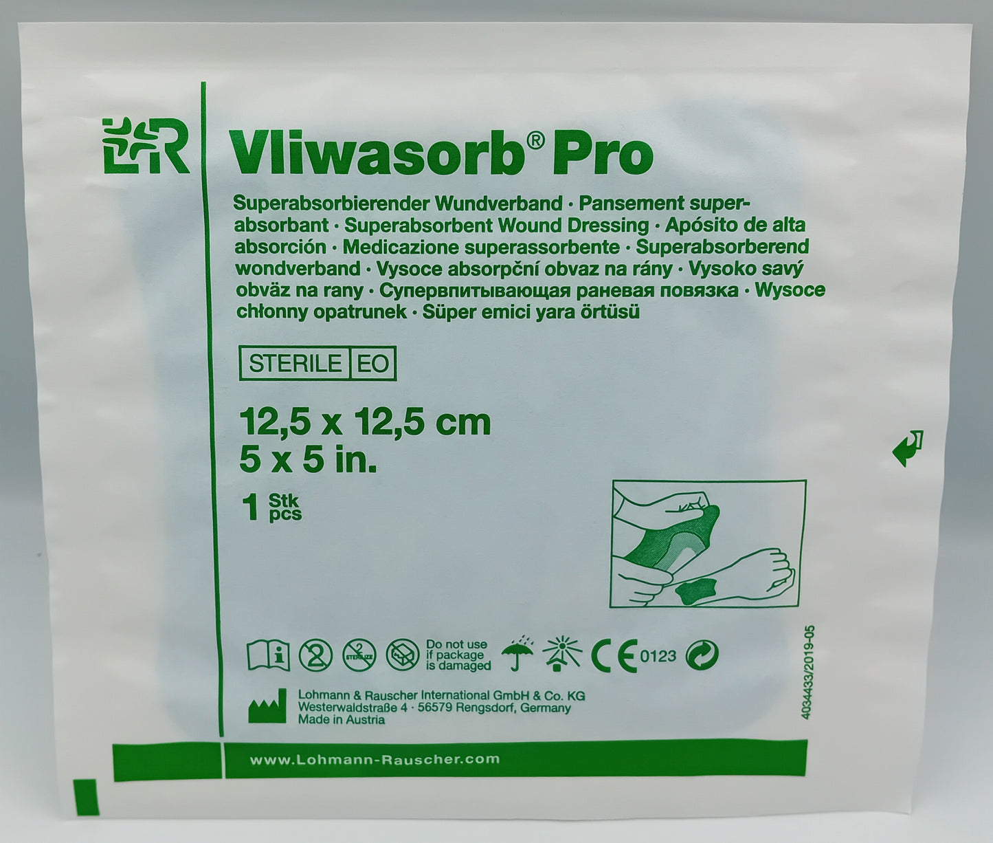 Vliwasorb Pro Dressings 12.5 x 12.5cm – 10 Pack