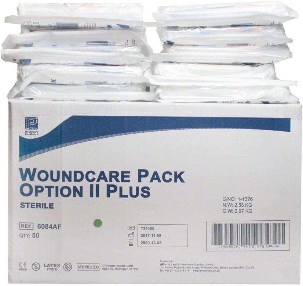 Premier Woundcare Pack Option 2 Plus – Comprehensive Wound Care Kit (Case of 50)