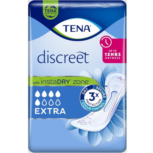 TENA Lady Extra Discreet Pack of 10 | Slim Bladder Leak Protection Pads