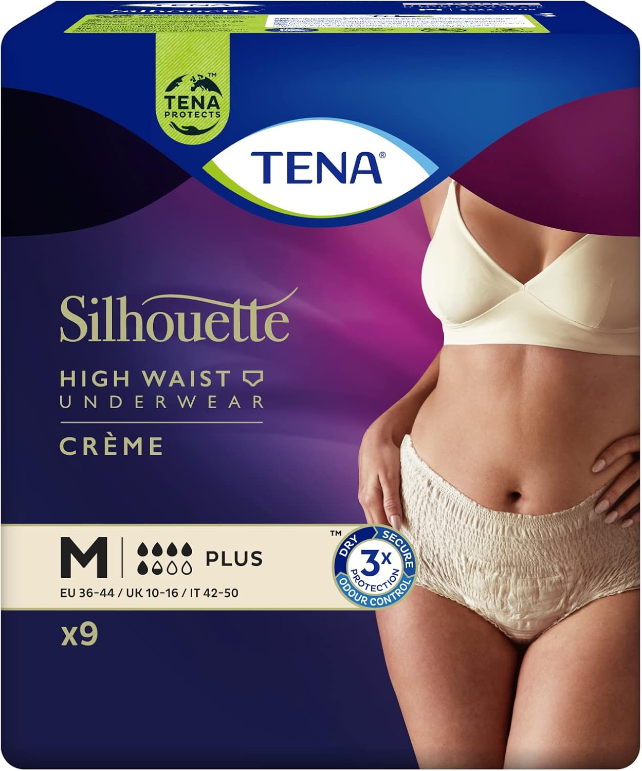 TENA Women Plus Pants Medium 9 x4 Packs (36 Pants) | Discreet Protection