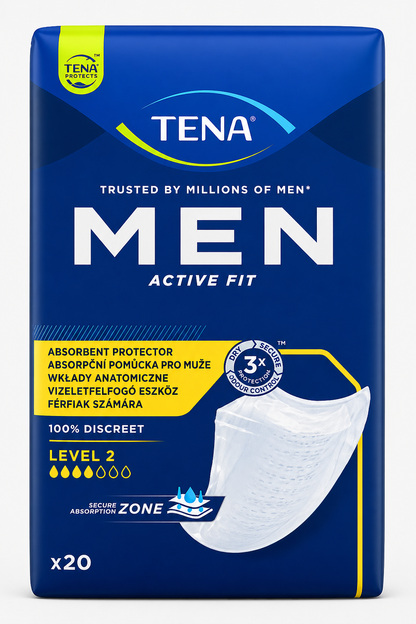 Tena Men Level 2 Case of 120 Pads