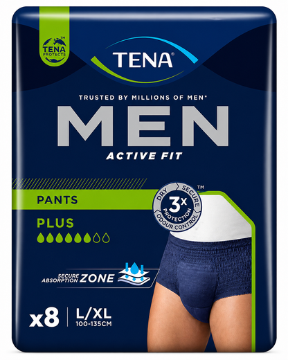 Tena Men Active Fit Pants Size L - Single Pack of 8