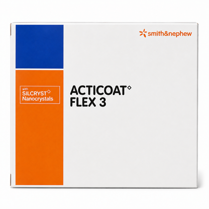 Acticoat Flex 3 Antimicrobial Dressing 5cm x 5cm Pack of 5 | Silver Dressing