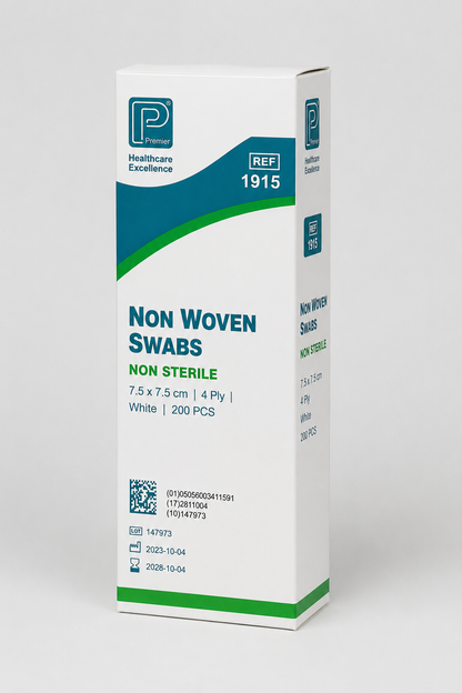 Non-Woven Swabs 1915 Non-Sterile 4 Ply – 7.5cm x 7.5cm – Pack of 200