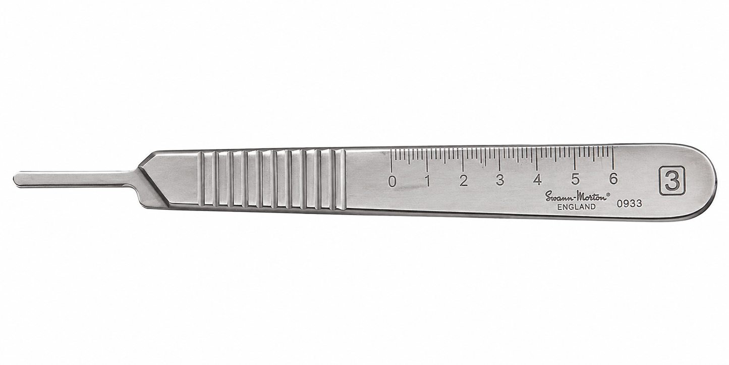 Swann-Morton Scalpel Handle No.3 Ref 0933 | Reusable Surgical Handle