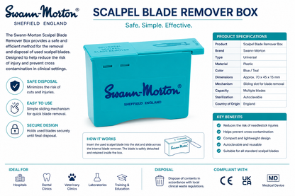 Swann-Morton Blade Remover Box | Safe Scalpel Blade Disposal & Removal