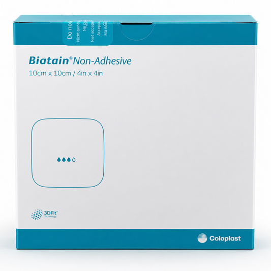 Biatain Non Adhesive 10x10cm Box of 10 | Foam Wound Dressings Sterile