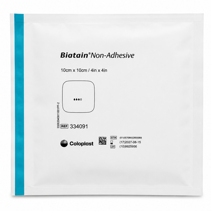 Biatain Non Adhesive 10x10cm Box of 10 | Foam Wound Dressings Sterile