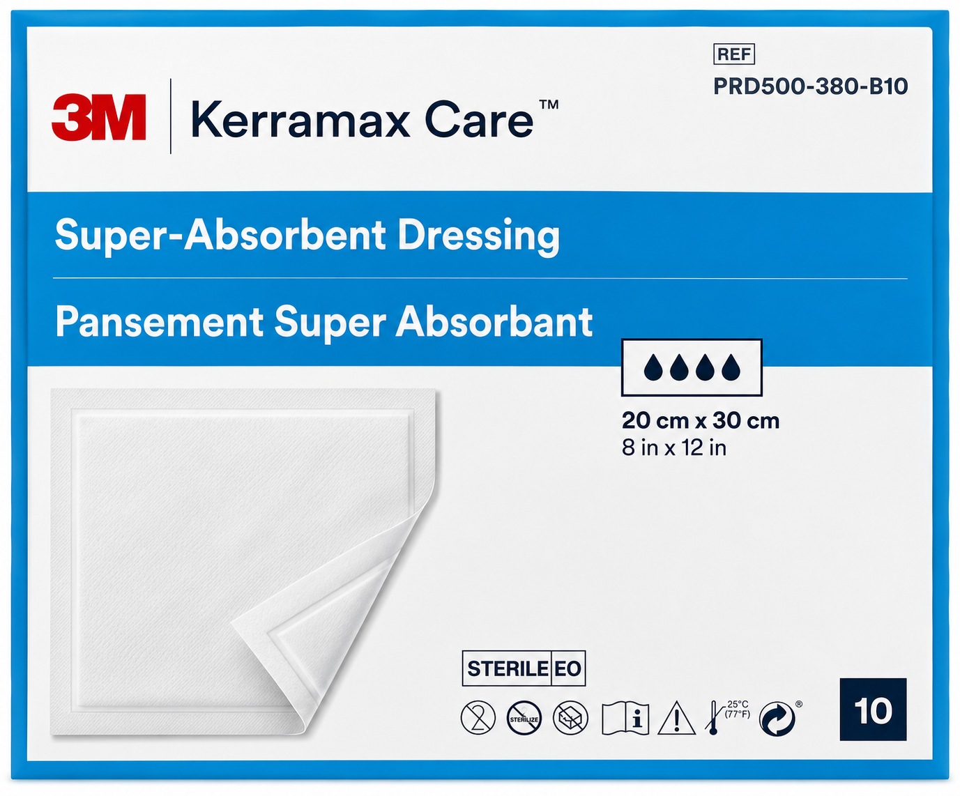 KerraMax Dressing 20x30cm Pack of 10 | Super Absorbent Wound Dressings