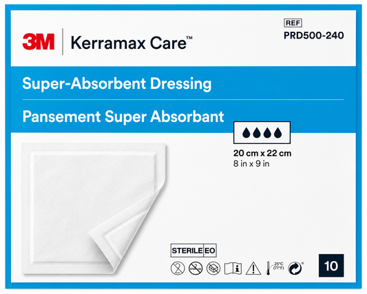 KerraMax Super Absorbent Dressing – 20cm x 22cm – Pack of 10