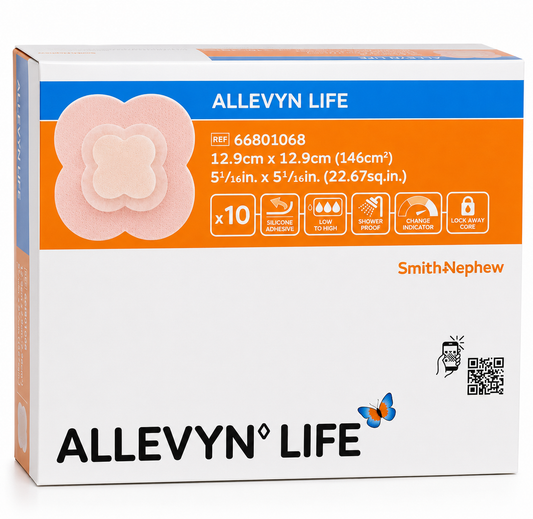ALLEVYN Life 12.9x12.9cm Box of 10 | Silicone Foam Wound Dressings