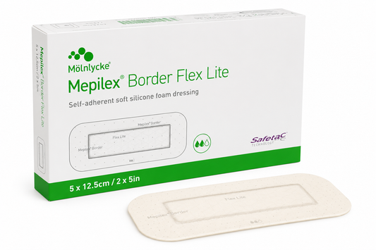 Mepilex Border Flex Lite 5x12.5cm Box of 5 | Silicone Foam Dressing