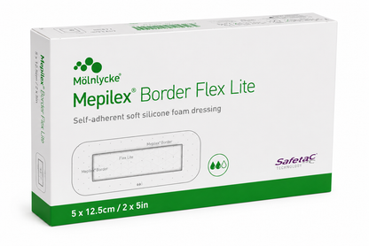 Mepilex Border Flex Lite 5x12.5cm Box of 5 | Silicone Foam Dressing