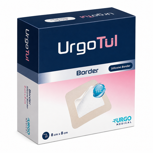 UrgoTul Border Silicone Dressing 8x8cm Box of 16 | Sterile Foam Dressing