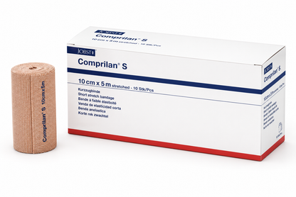 Comprilan S 10cm x 5m Stretched Box of 10 | Short Stretch Compression Bandage