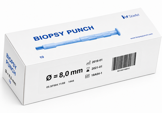Stiefel Biopsy Punch 8mm Sterile Box of 10 | Disposable Skin Punches