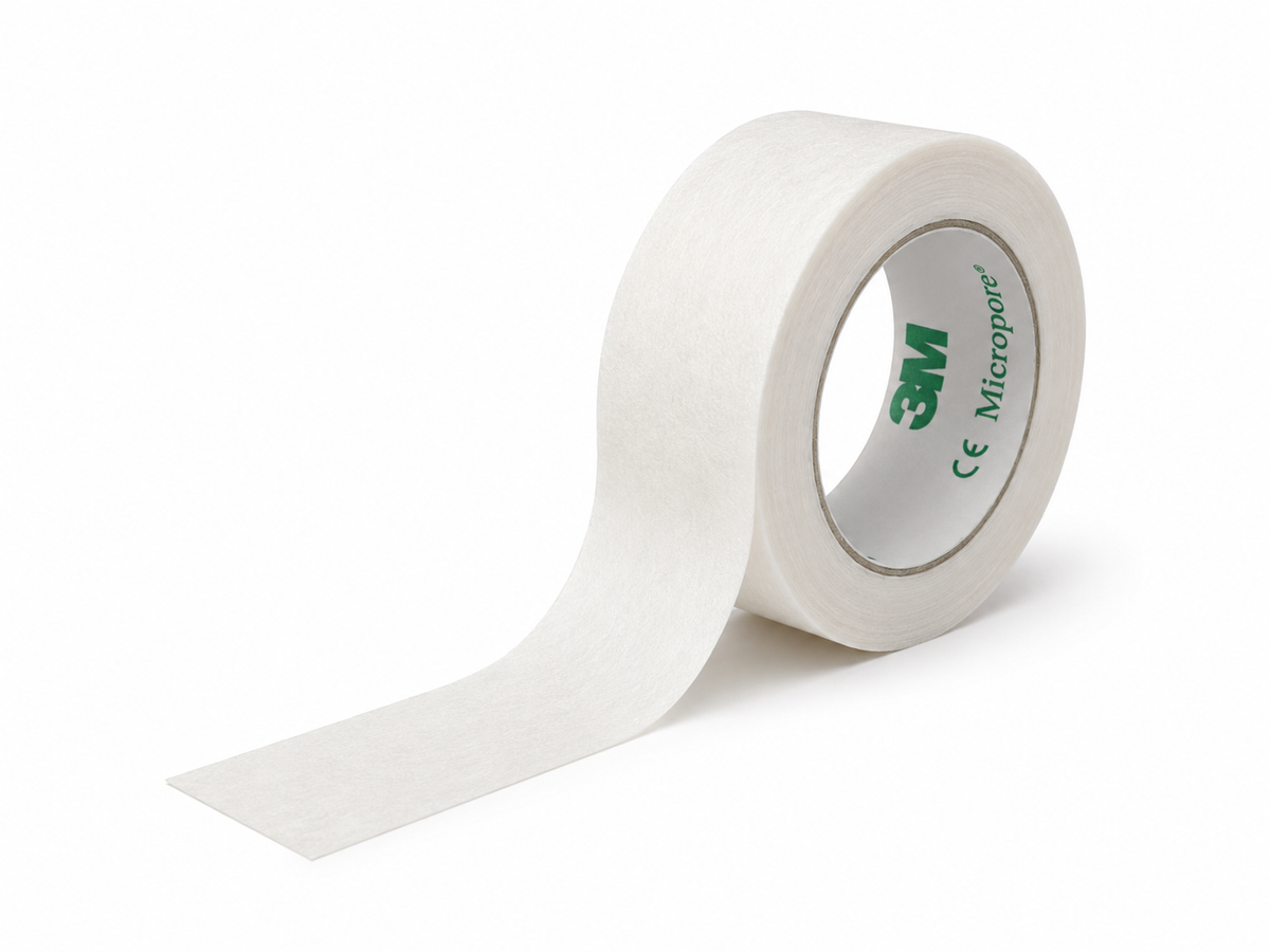 Micropore White Tape 1.25cm x6 + Sterile Non Woven Swabs 7.5cm x10