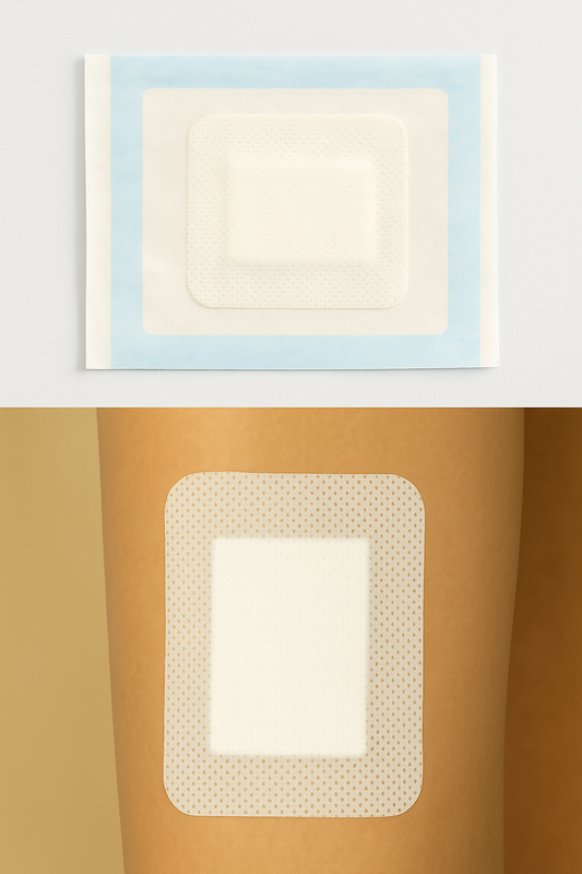 MediSale Adhesive Sterile Wound Dressings - Suitable for cuts and grazes, Diabetic Leg ulcers, venous Leg ulcers, Small Pressure sores