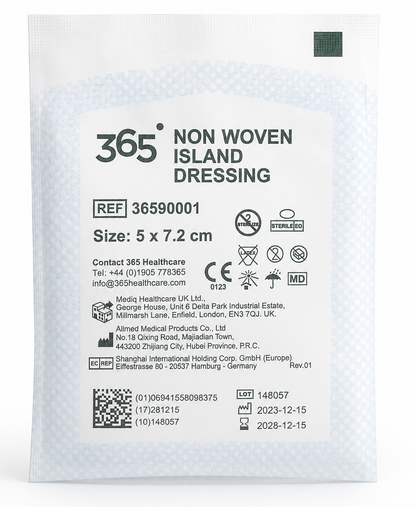 365 Non Woven Dressing 5x7.2cm Box of 50 | Sterile Adhesive Dressings