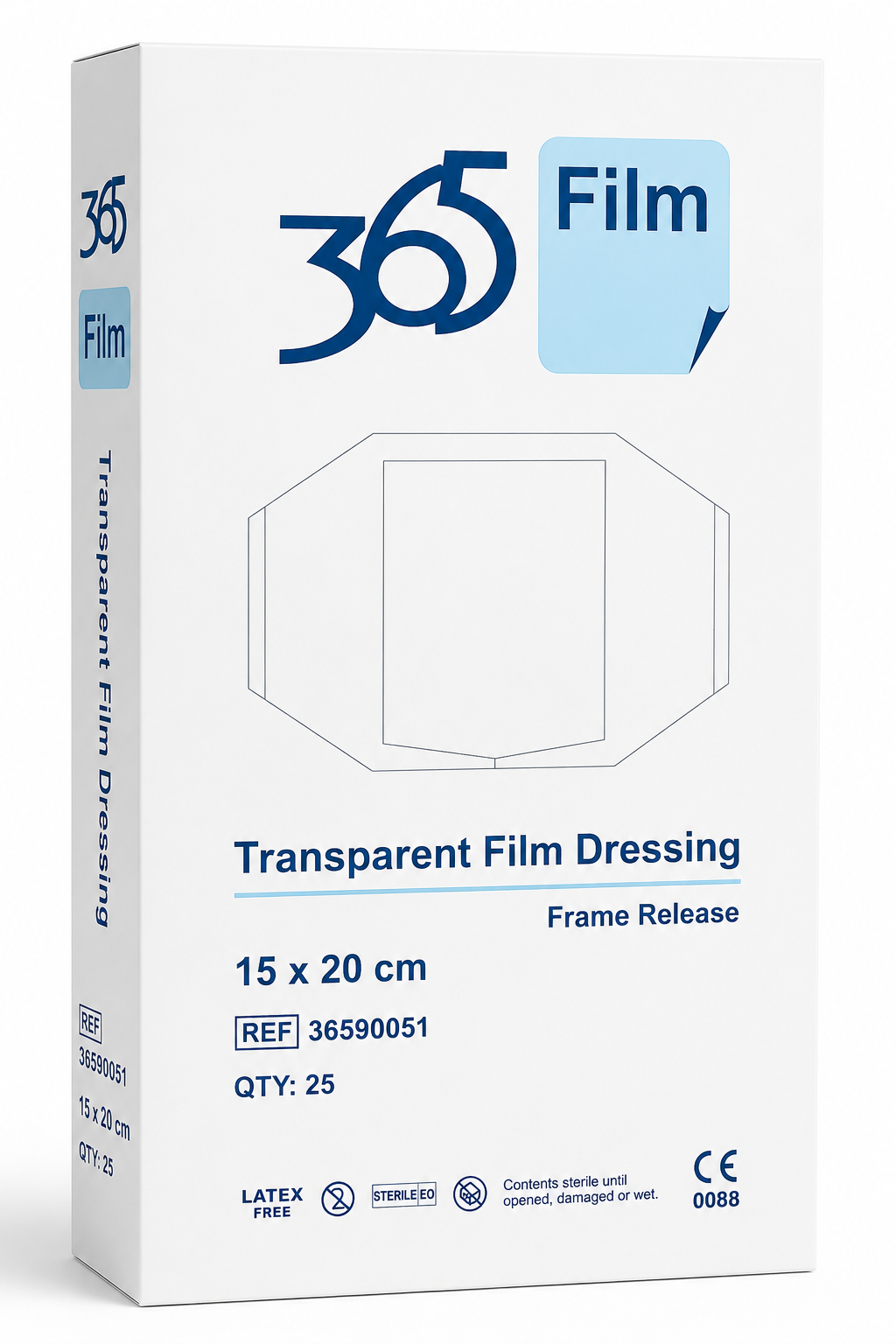 365 Transparent Film Dressing 15x20cm Box of 25 | Waterproof Dressings