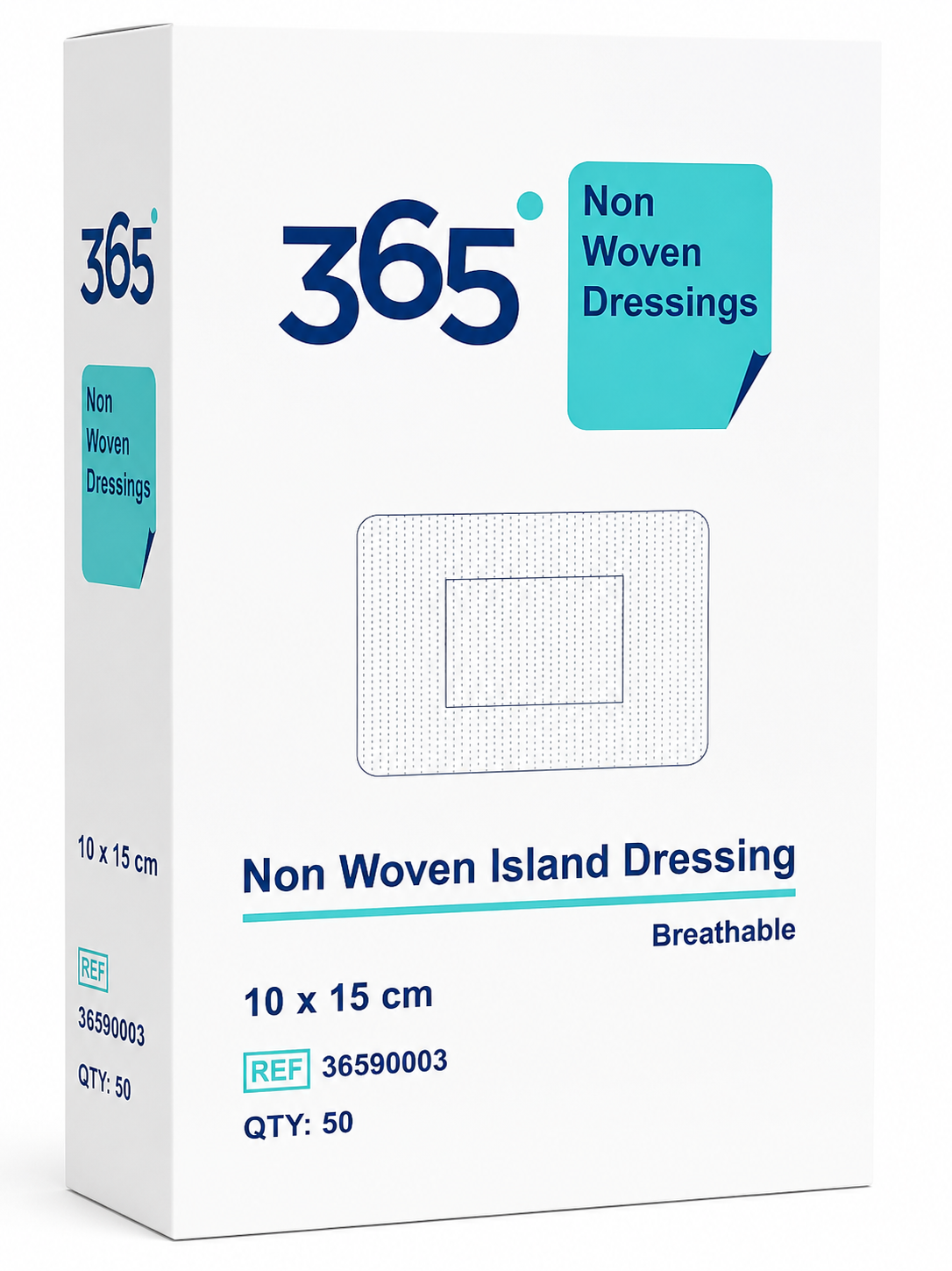 365 Non Woven Island Dressing 10x15cm Box of 50 | Sterile Dressings