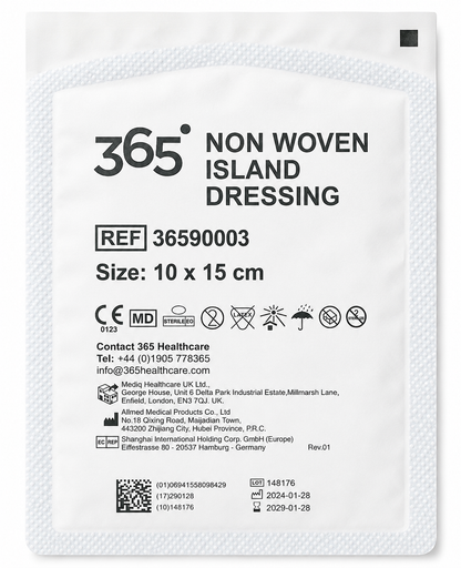 365 Non Woven Island Dressing 10x15cm Box of 50 | Sterile Dressings