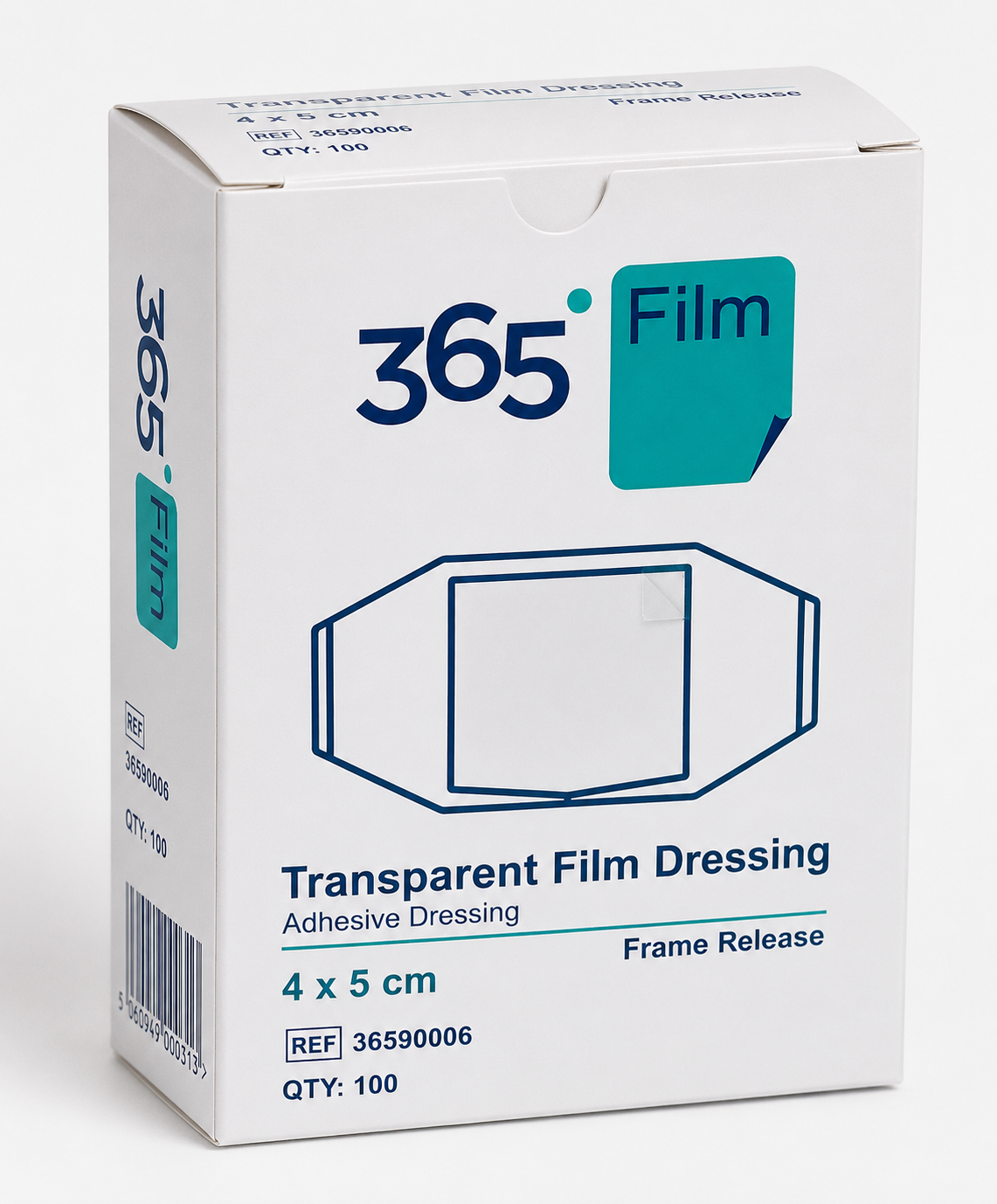 365 Transparent Film Dressing 4x5cm Box of 100 | Waterproof Dressings