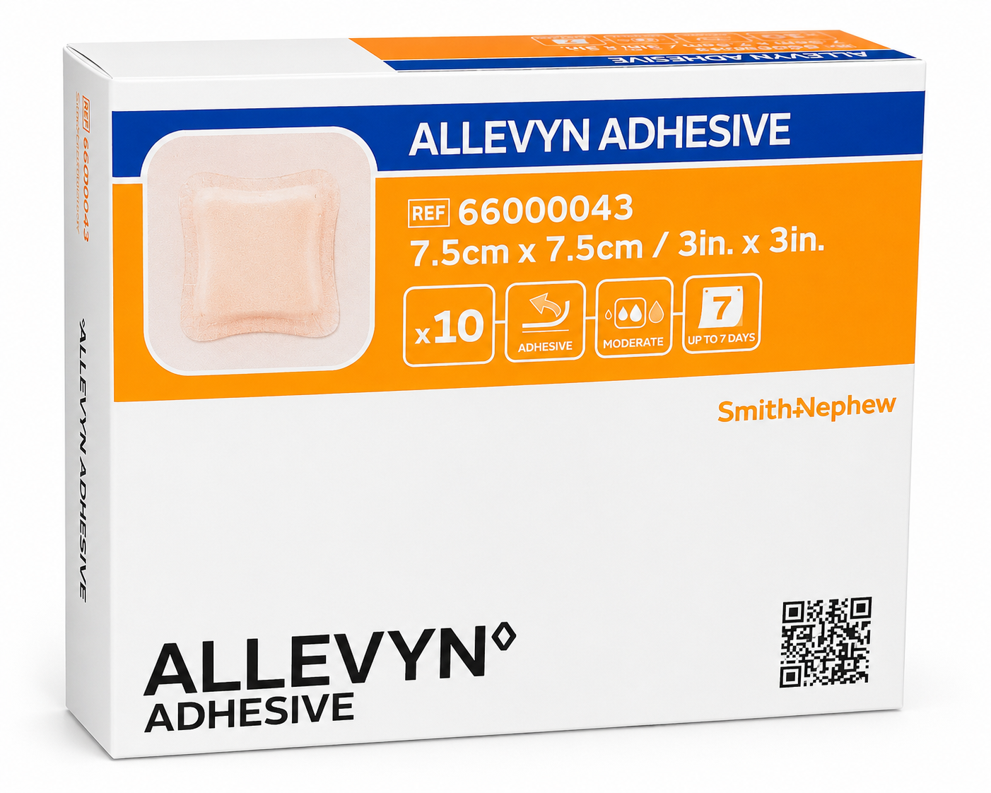 Allevyn Adhesive 7.5x7.5cm Box of 10 | Foam Wound Dressings