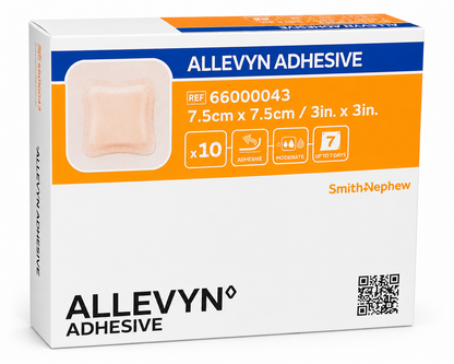 Allevyn Adhesive 7.5x7.5cm Box of 10 | Foam Wound Dressings