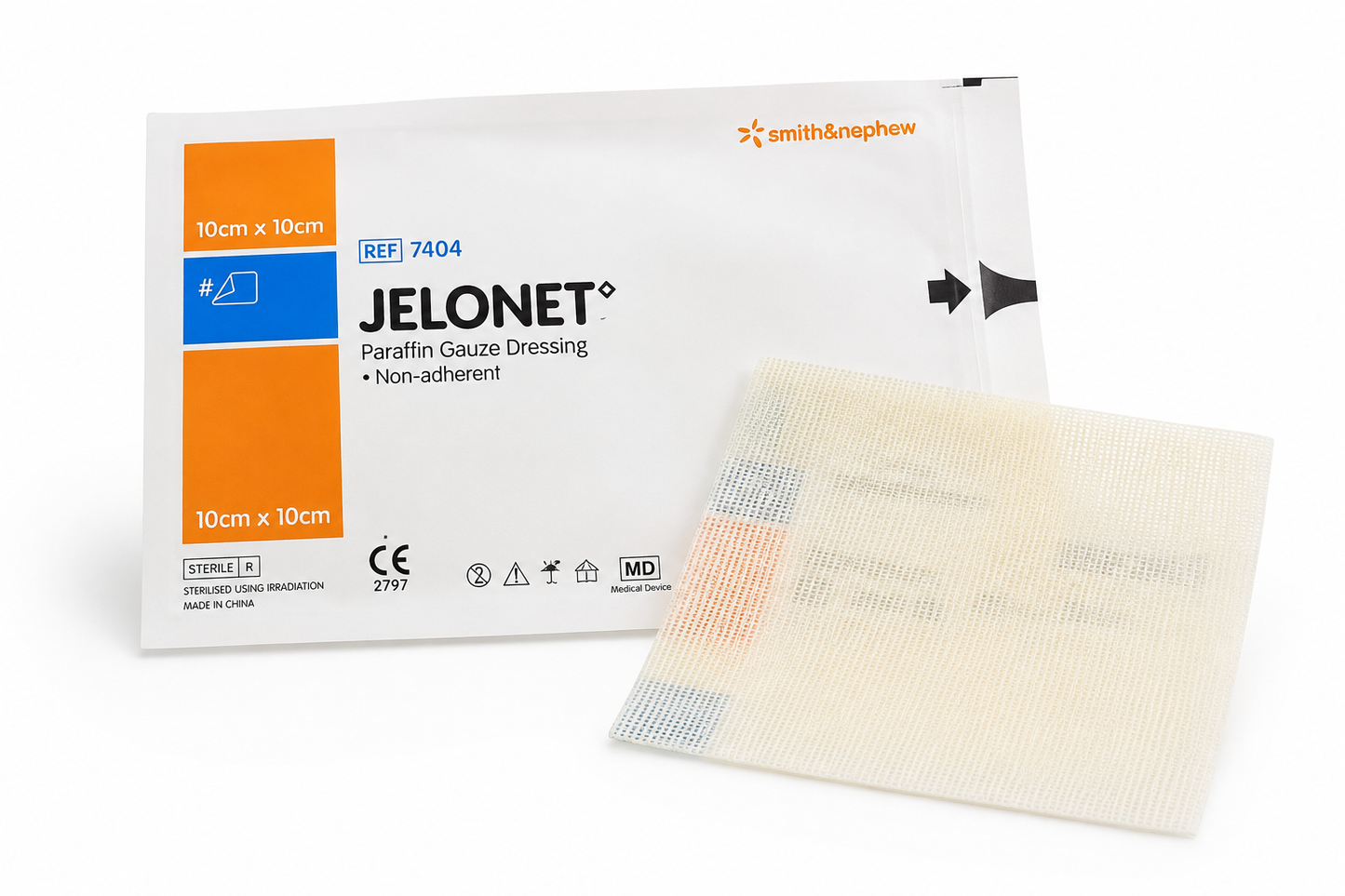 Jelonet 10x10cm Box of 10 | Sterile Paraffin Gauze Wound Dressings
