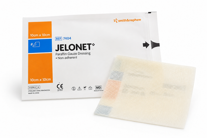 Jelonet 10x10cm Box of 10 | Sterile Paraffin Gauze Wound Dressings