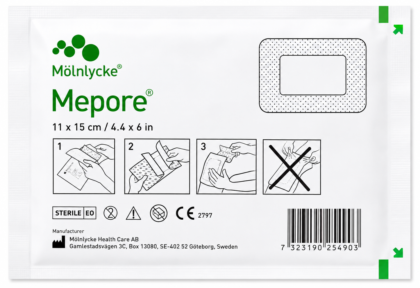 Mepore 11x15cm Box of 40 | Sterile Self Adhesive Wound Dressings