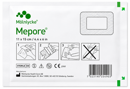 Mepore 11x15cm Box of 40 | Sterile Self Adhesive Wound Dressings