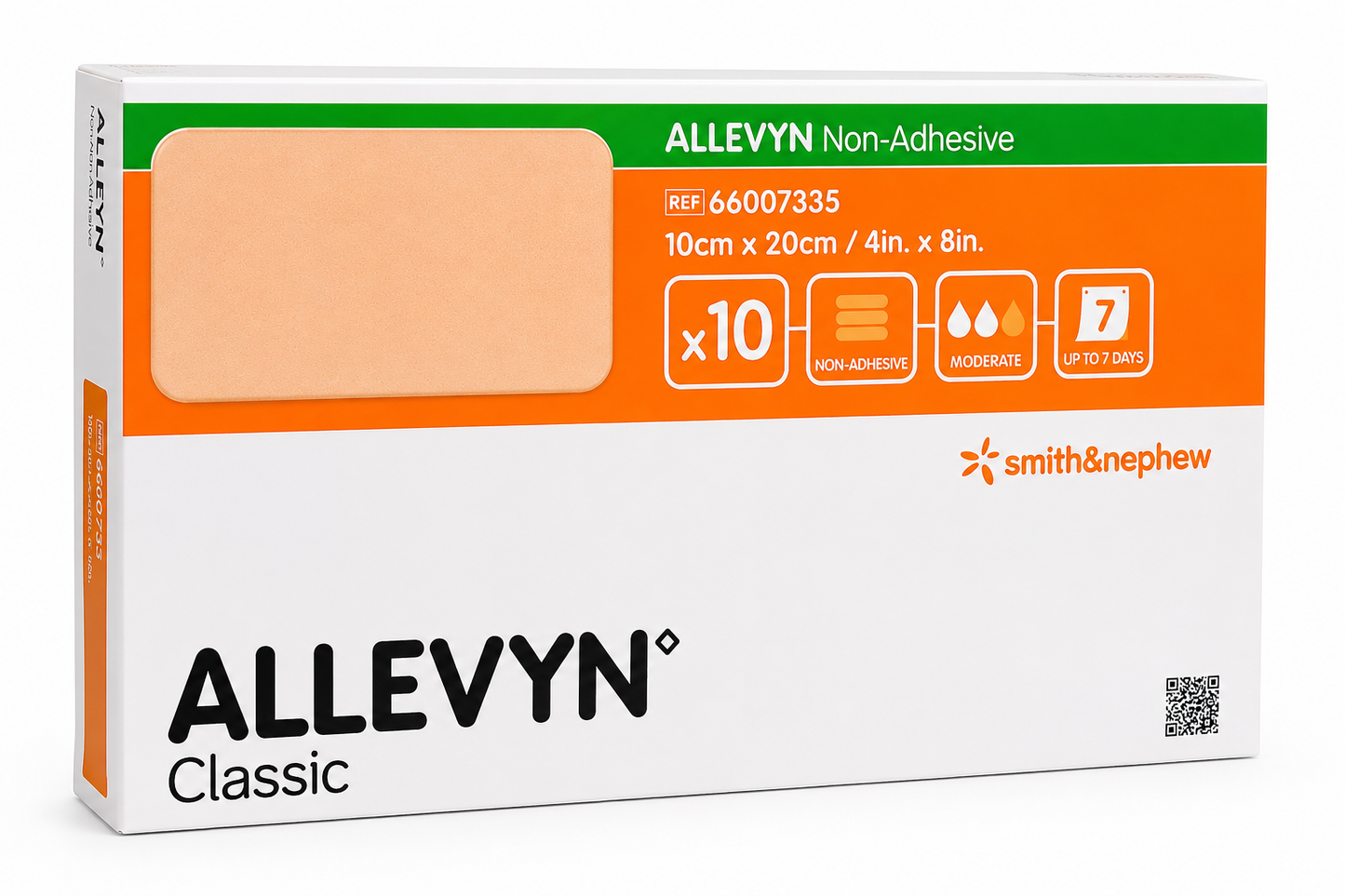 Allevyn Non Adhesive 10x20cm Box of 10 | Foam Wound Dressings Sterile